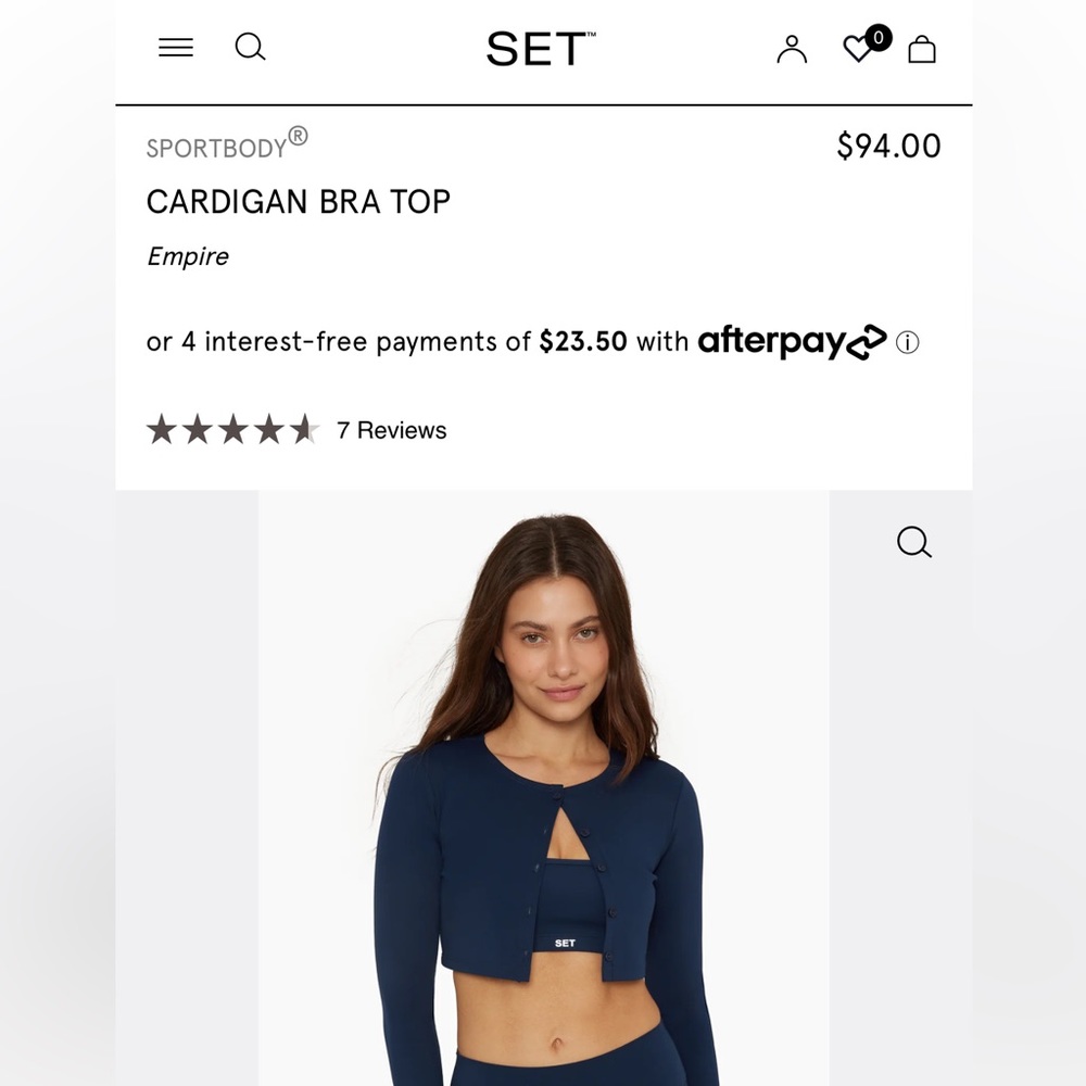Set Active LuxForm Cardigan Bra Blanc Small